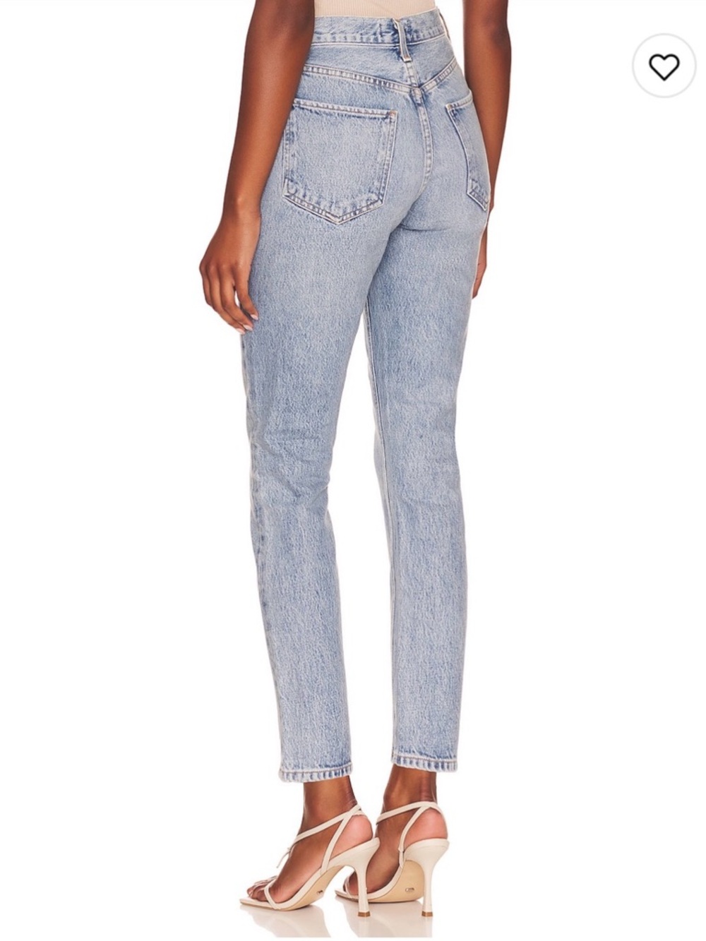 Agolde Riley High Rise Straight Crop Jeans in Renewal - Picture 4 of 7